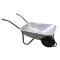 Galvanized wheelbarrow