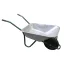 Galvanized wheelbarrow