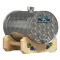 Fekvő tartály fa állványon inox, csappal 16 l