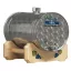 Fekvő tartály fa állványon inox, csappal 30 l