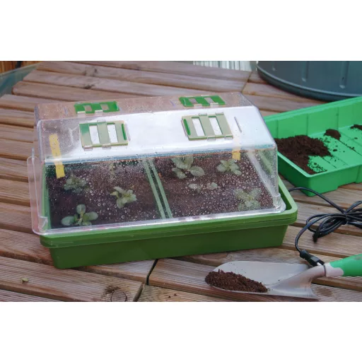 Mini üvegház fűthető "Heating Grow" 39x25x20 cm