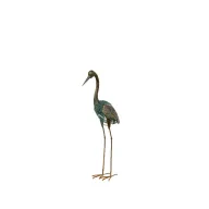 Kócsag figura fémből "Heron