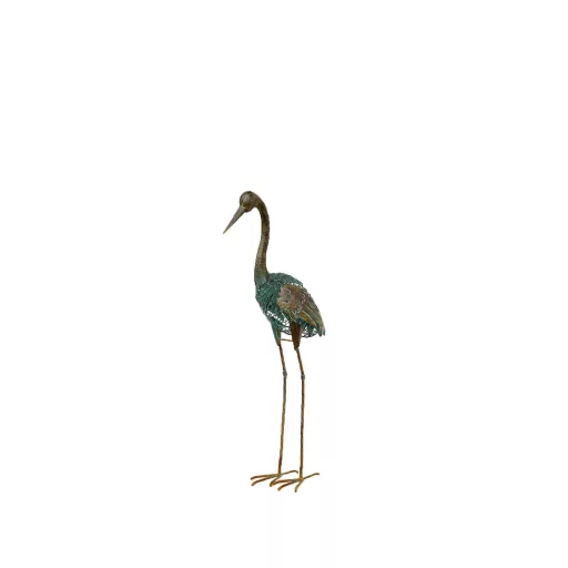 Kócsag figura fémből "Heron