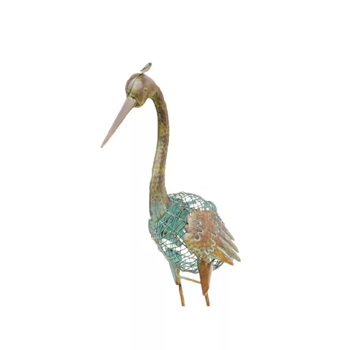 Kócsag figura fémből "Heron