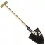 Digging spade with forged T-handle and reinforced peg
