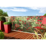   Kerítés háló egy oldalon festett virág mintával Stylia Flower 1x3 m