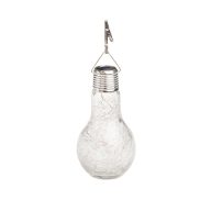   Kerti lámpa, napelemes, függeszthető villanykörte (roppantott üveg) Gardman L23003