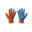 Kids garden gloves orange, latex size 3