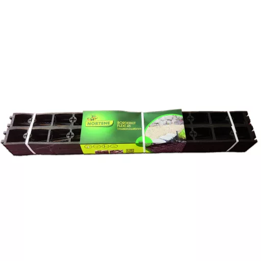 Ágyásszegély "Borderkit Flexi 45" 100x8x4,5 cm 8 db + Fixing Peg 16 db