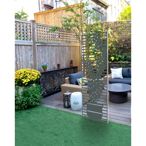 Fém panel, dekoratív motívumokkal Deco panel Cactus zöld 0,6x1,5 m