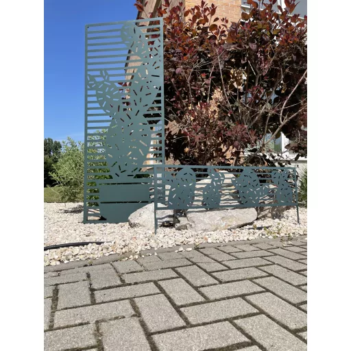 Fém panel, dekoratív motívumokkal Deco panel Cactus zöld 0,6x1,5 m