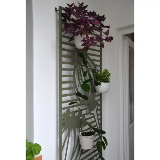 Fém panel, dekoratív motívumokkal Deco panel Puppy olivazöld 0,6x1,5 m