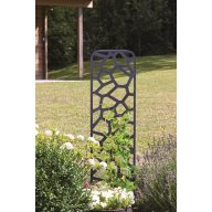   Fém növényfuttató dekoratív kő motívumokkal Stone trellis fekete 0,33x1,2 m