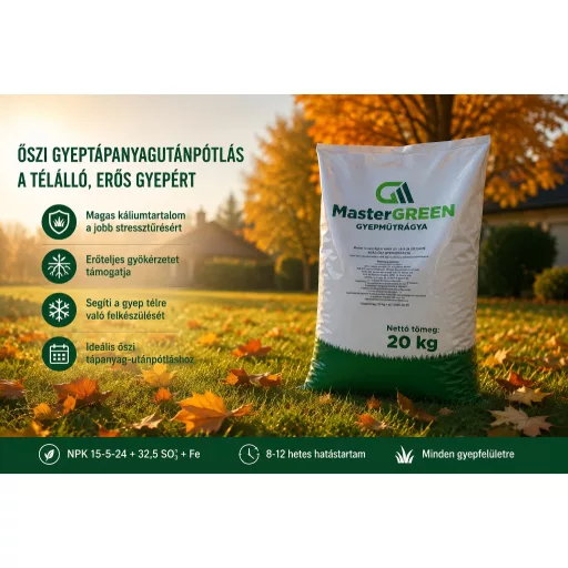 MasterGreen High K gyeptrágya (15-5-24+S+TE) 20 kg