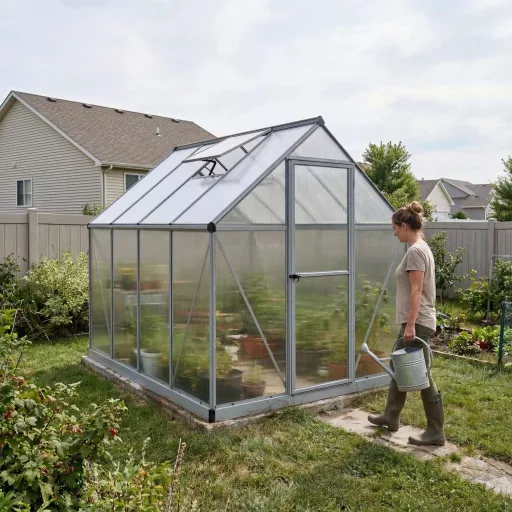 Polikarbonát üvegház Palram-Canopia MYTHOS-ezüst 6x8 (1,83x2,44 m)