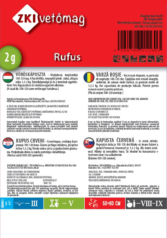 Vöröskáposzta Rufus 2g ZKI
