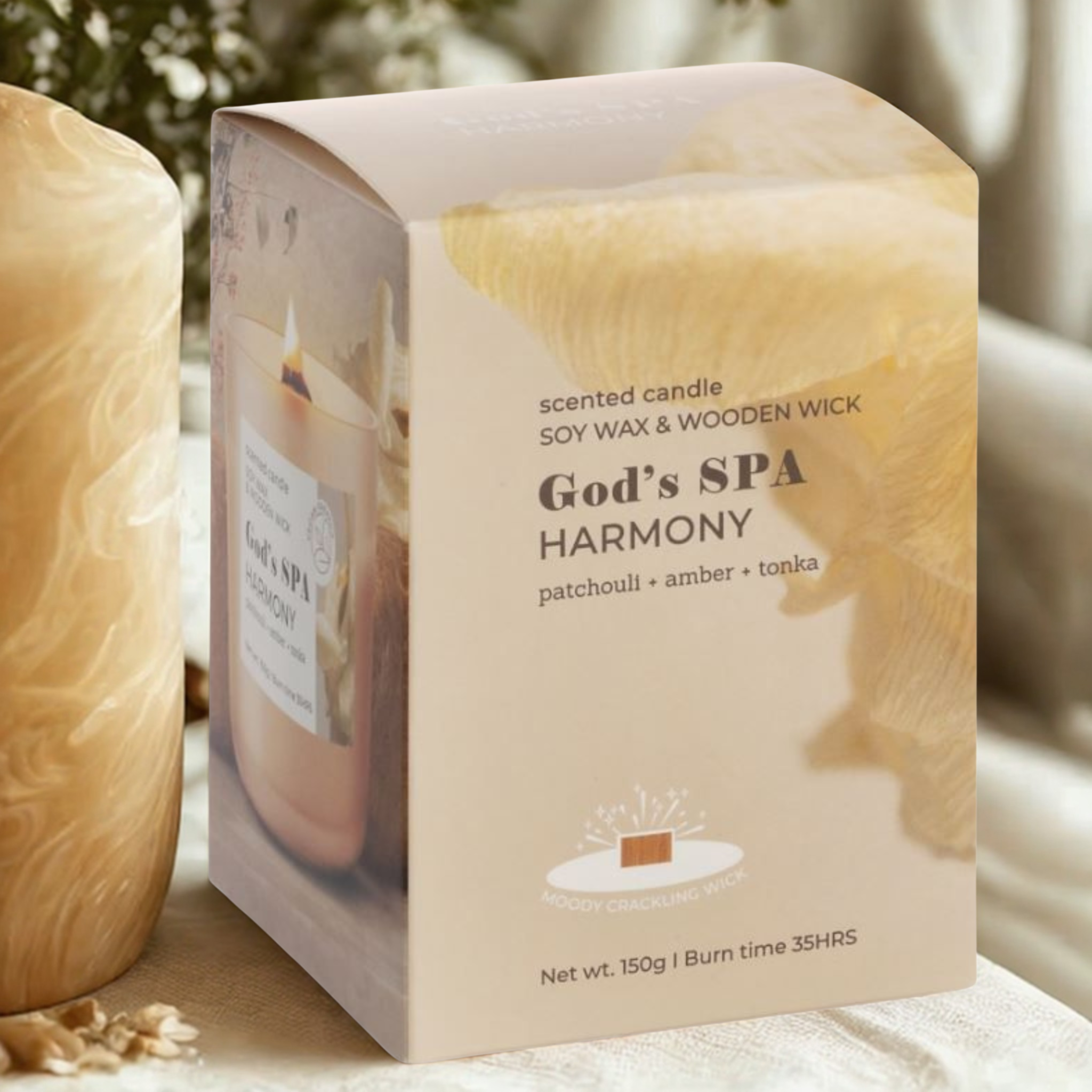 Scented glass Premium, soy wax God's SPA Harmony 150 g