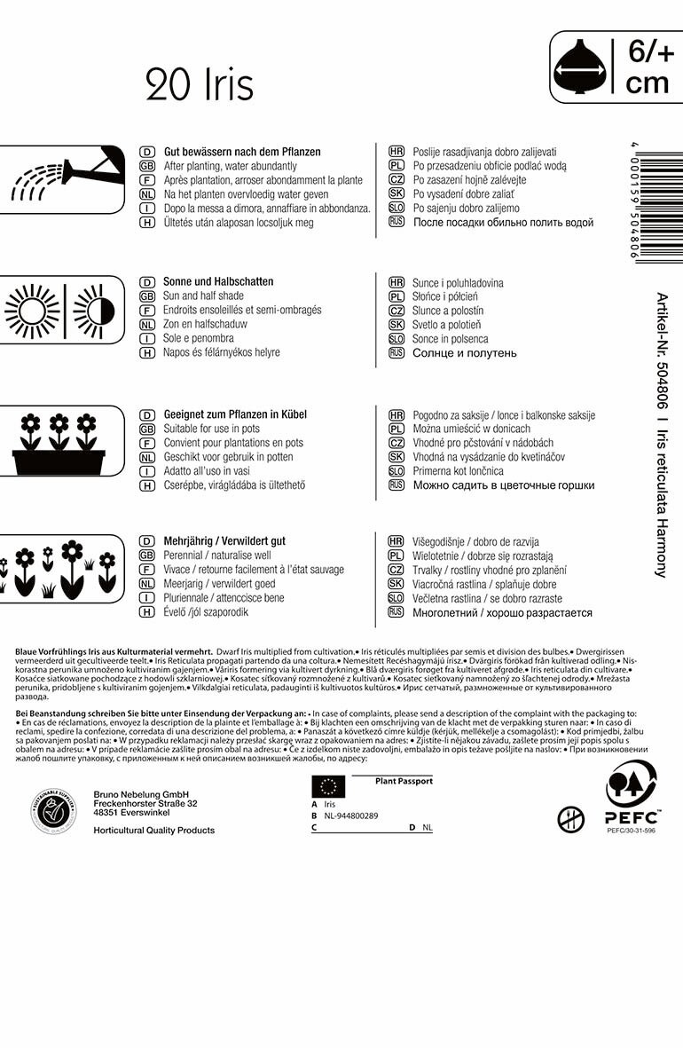 Flower Bulbs Women's Flower Harmony 20 pcs Kiepenkerl