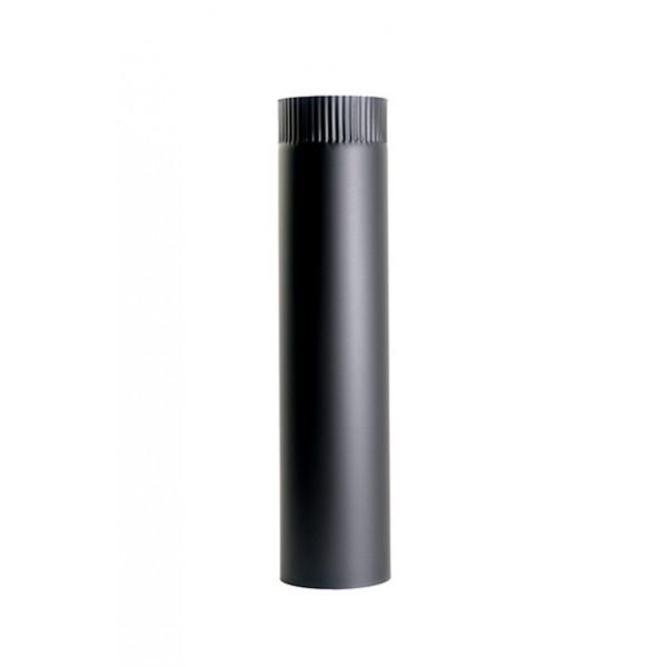Füstcső vastag falú (1,8 mm) fekete, 500 mm átmérő: 200 mm