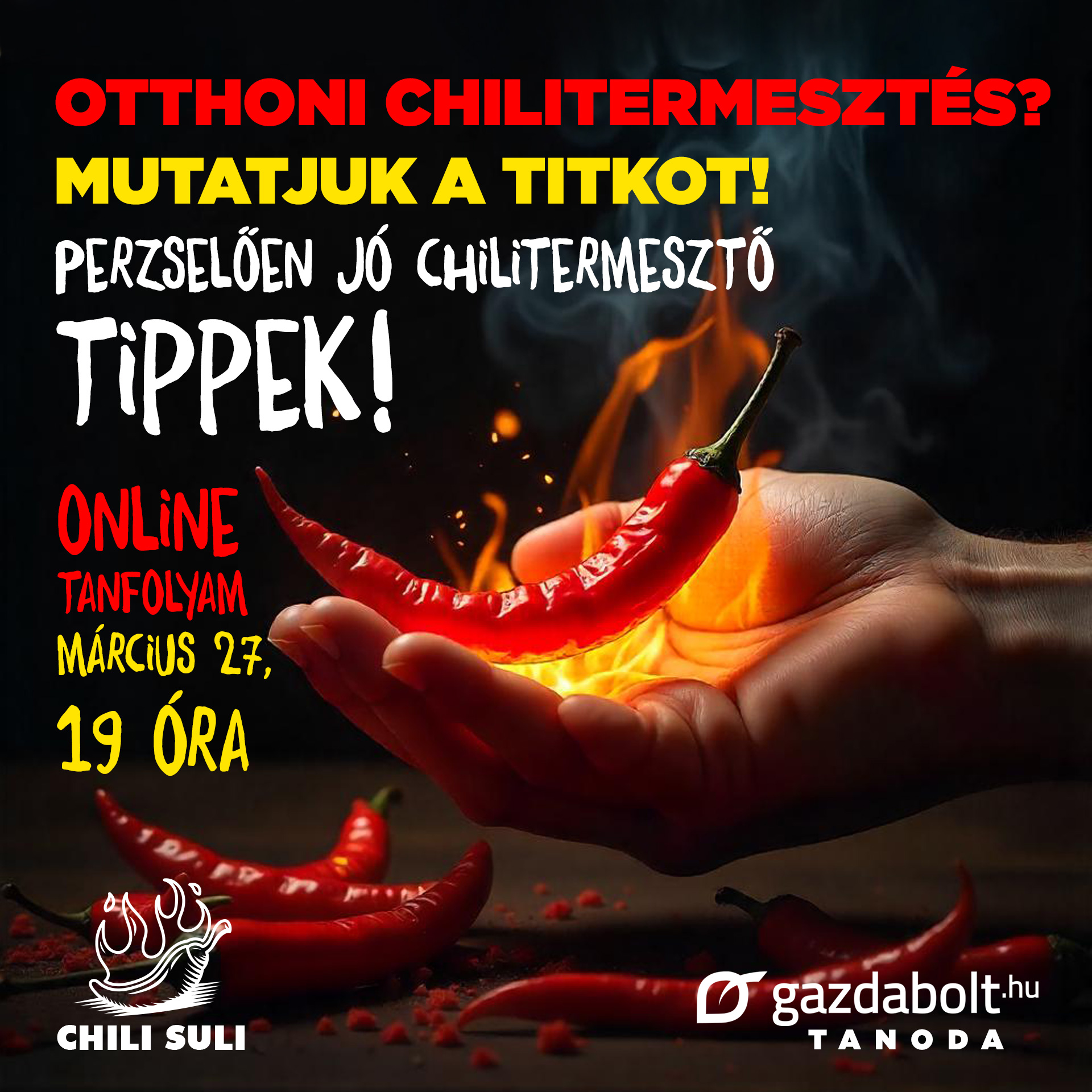 Hogyan legyél sikeres chilitermesztő? - Webinárium - 2025.03.27 19:00