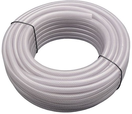 Hose, clear, fabric lined 12 mm 1/2" 25 m