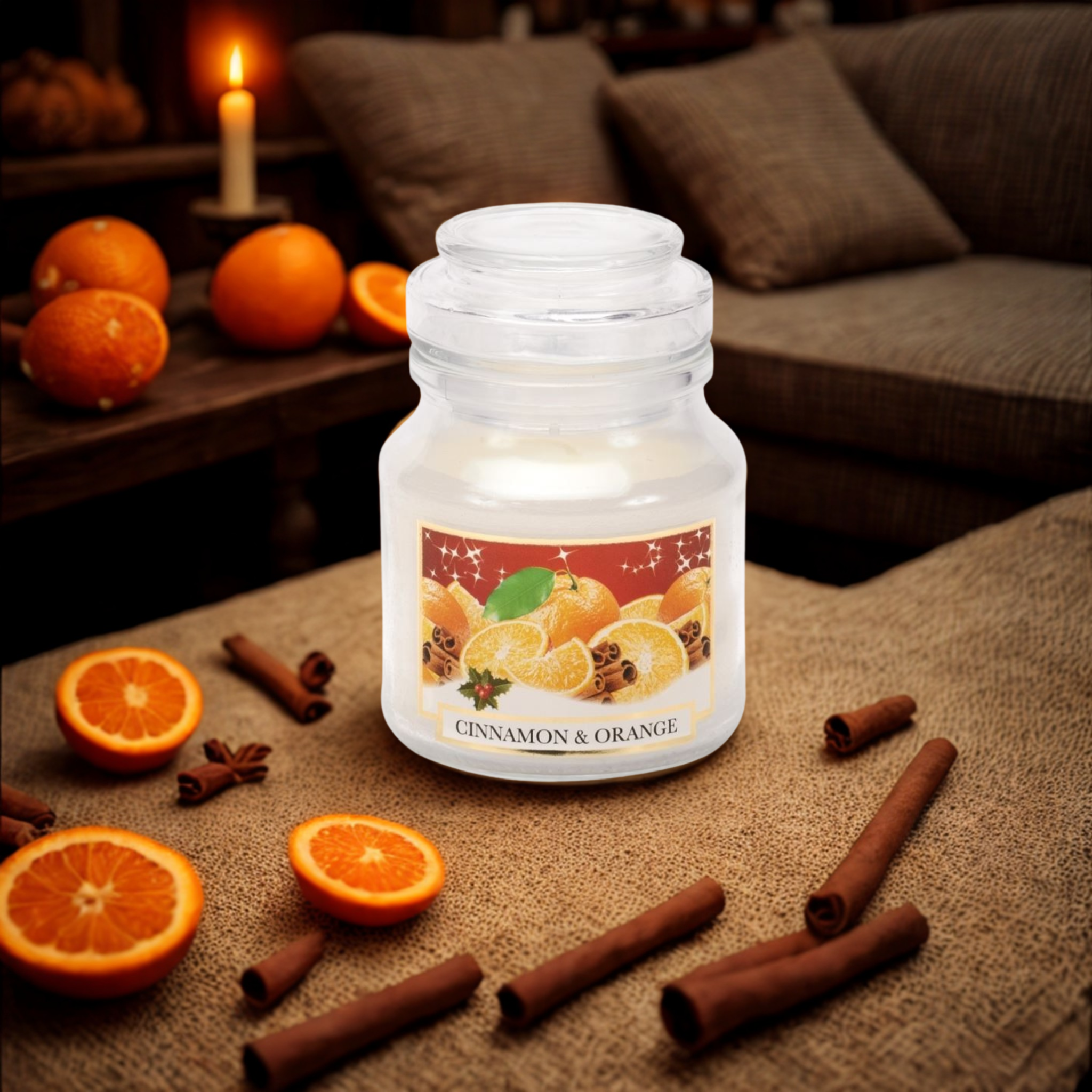 Scented glass Premium, cinnamon and orange, resealable 130 g
