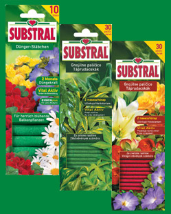Substral táprúd virágzó cserepes dísznövények számára 30 db (piros)