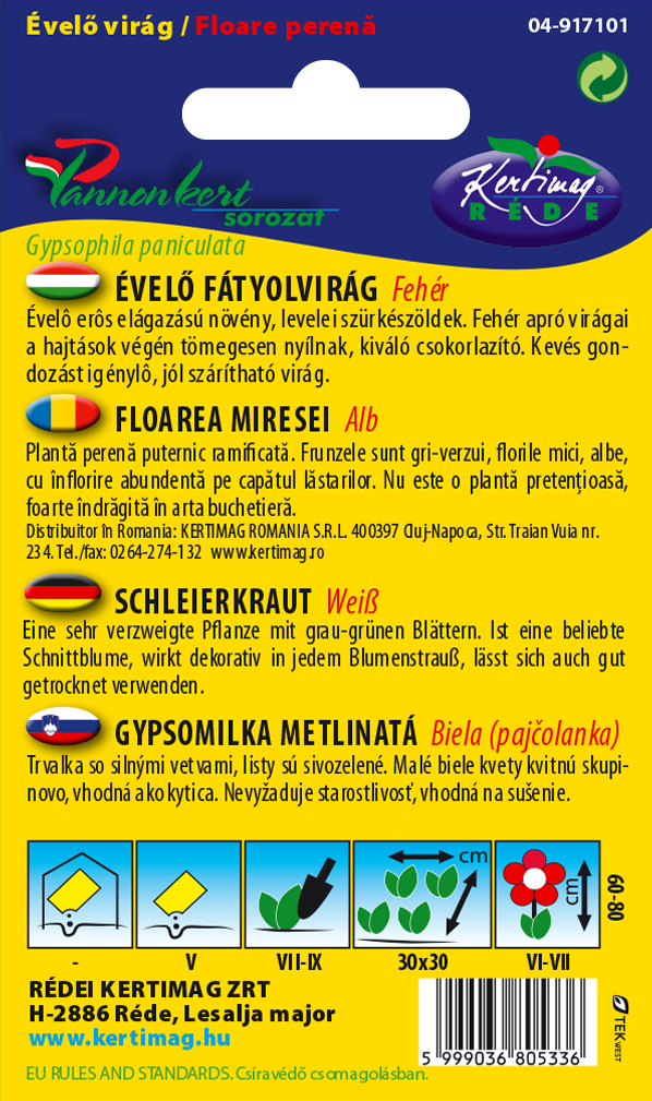 Fátyolvirág fehér Évelő 1g