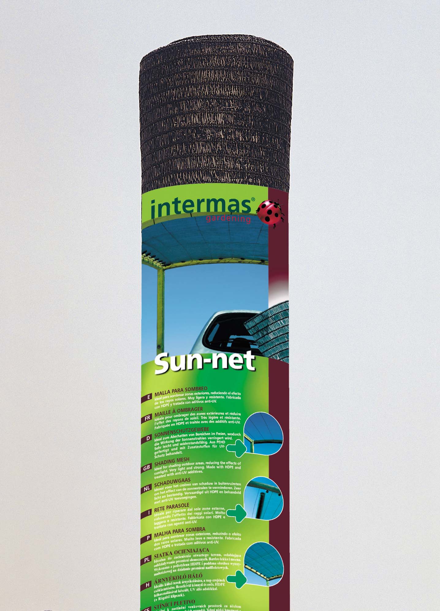 Árnyékoló háló zöld Sun-Net 4x5 m