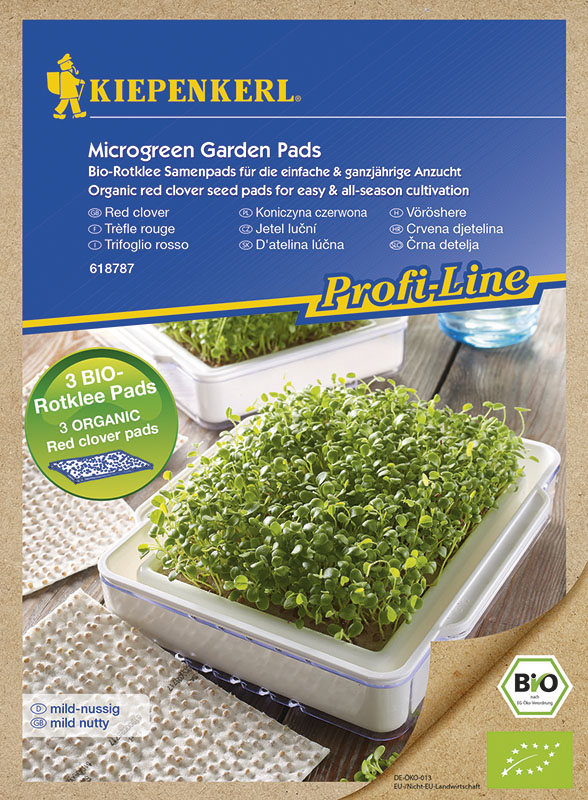 Microgreens Organic Red Clover seed pillow Kiepenkerl 3 pcs