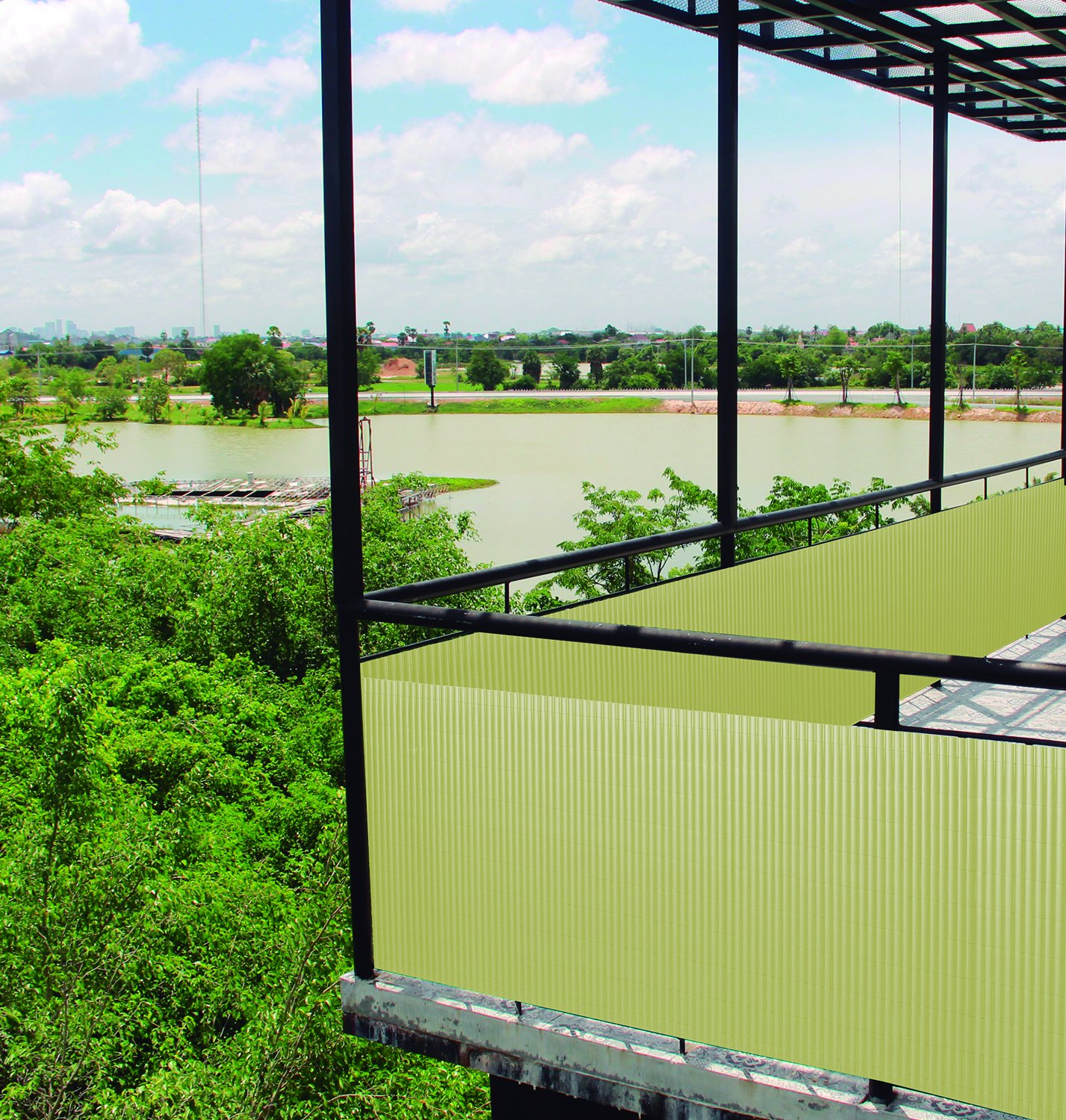 Ovális műanyag nád Litecane PVC bambusz 1x3 m