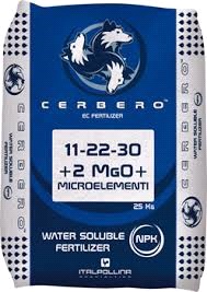 Cerbero water soluble fertilizer 11-22-30+2MgO+TE 25 kg