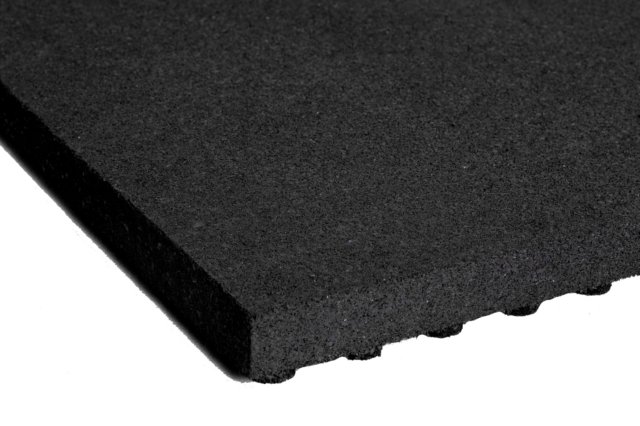 Rubber sheet split Playground Black 45x1000x1000mm