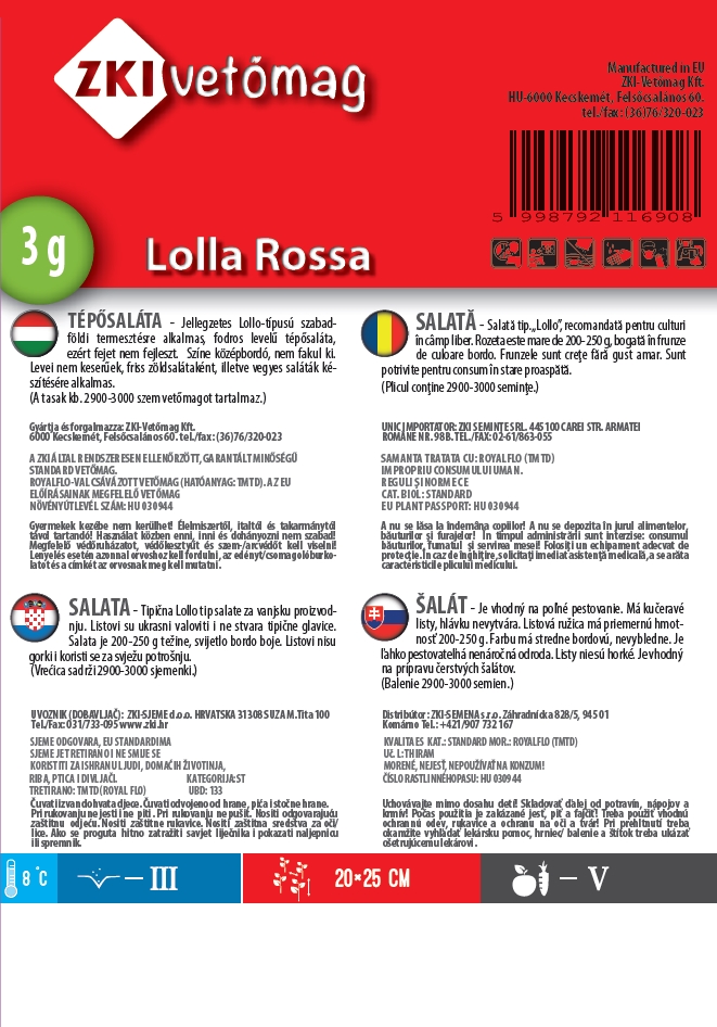 Tépősaláta Lolla Rossa 3g ZKI