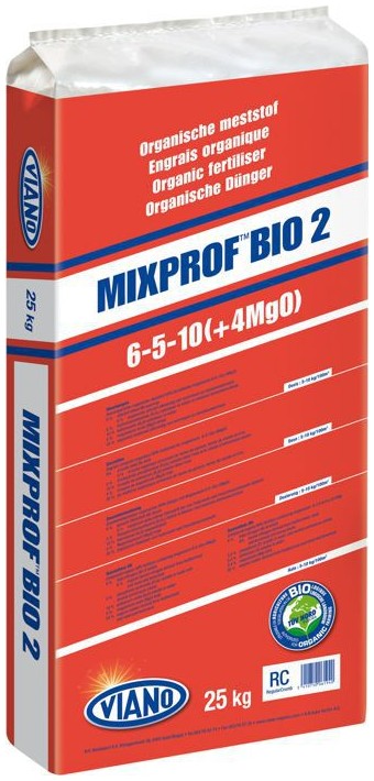 Viano Mixprof Bio 2 szerves trágya 6-5-10 +4Mg 25 kg