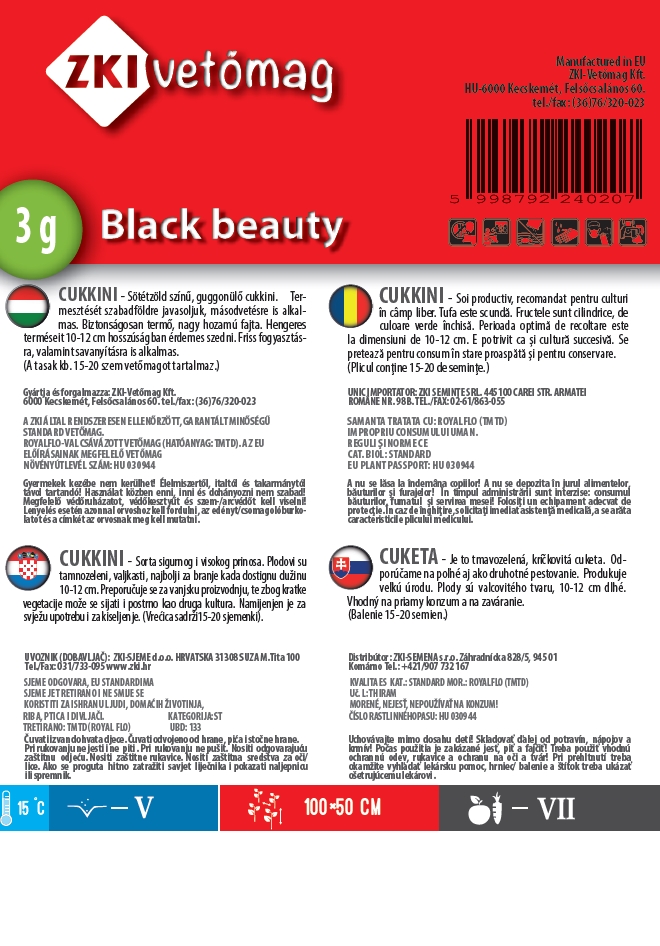 Courgette Black beauty 3g ZKI