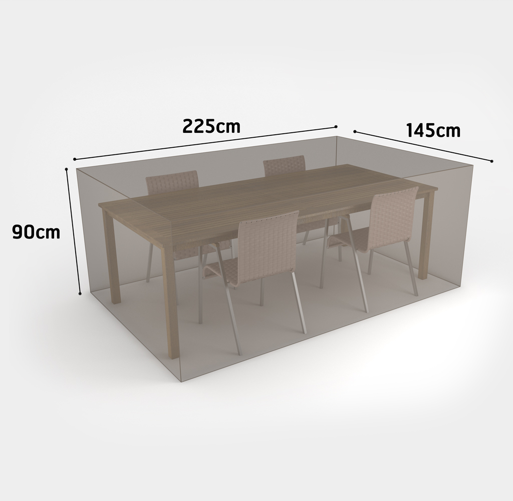 Kerti bútor takaró téglalap alakú asztalhoz + 4 székhez Covertop 225x145x90 cm