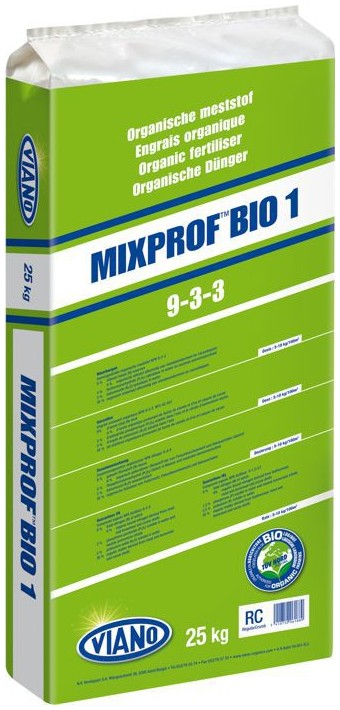 Viano Mixprof Bio 1 szerves trágya 9-3-3 25 kg