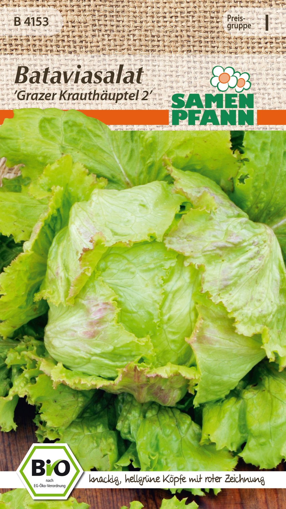 Batavia lettuce organic Grazer Krauthauptel2 approx 100 seeds seeds Pfann