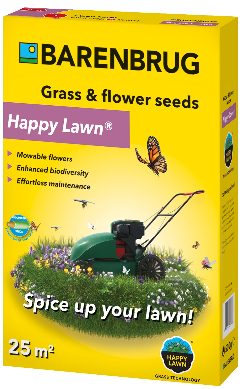 Grass seed Happy Lawn® - Grass seed mix with flower seeds Barenbrug 500 g