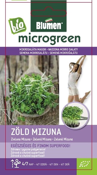 Micro salad seeds BIO Green Mizuna Flowers 20 g