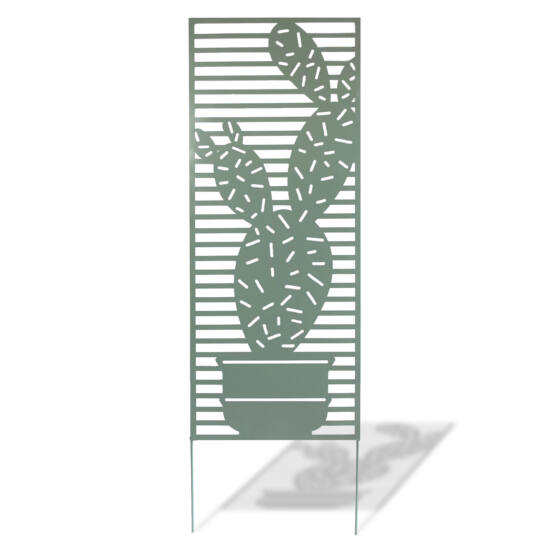 Metal panel with decorative motifs Deco panel Cactus green 0,6x1,5 m