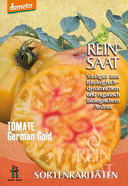 Tomato organic German Gold Pure Seed about 20 seeds