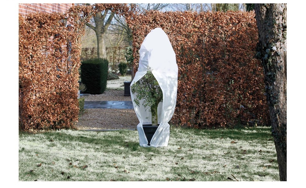 Téli takaró fólia zippzárral, fehér átm. 200cmx2,5m 70g/m2