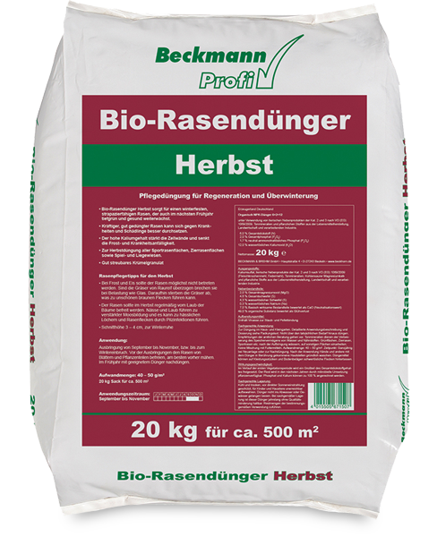 Beckmann Autumn/Winter Preparation Organic Biofertiliser 6+2+12 + 50 % organic matter content 20 kg