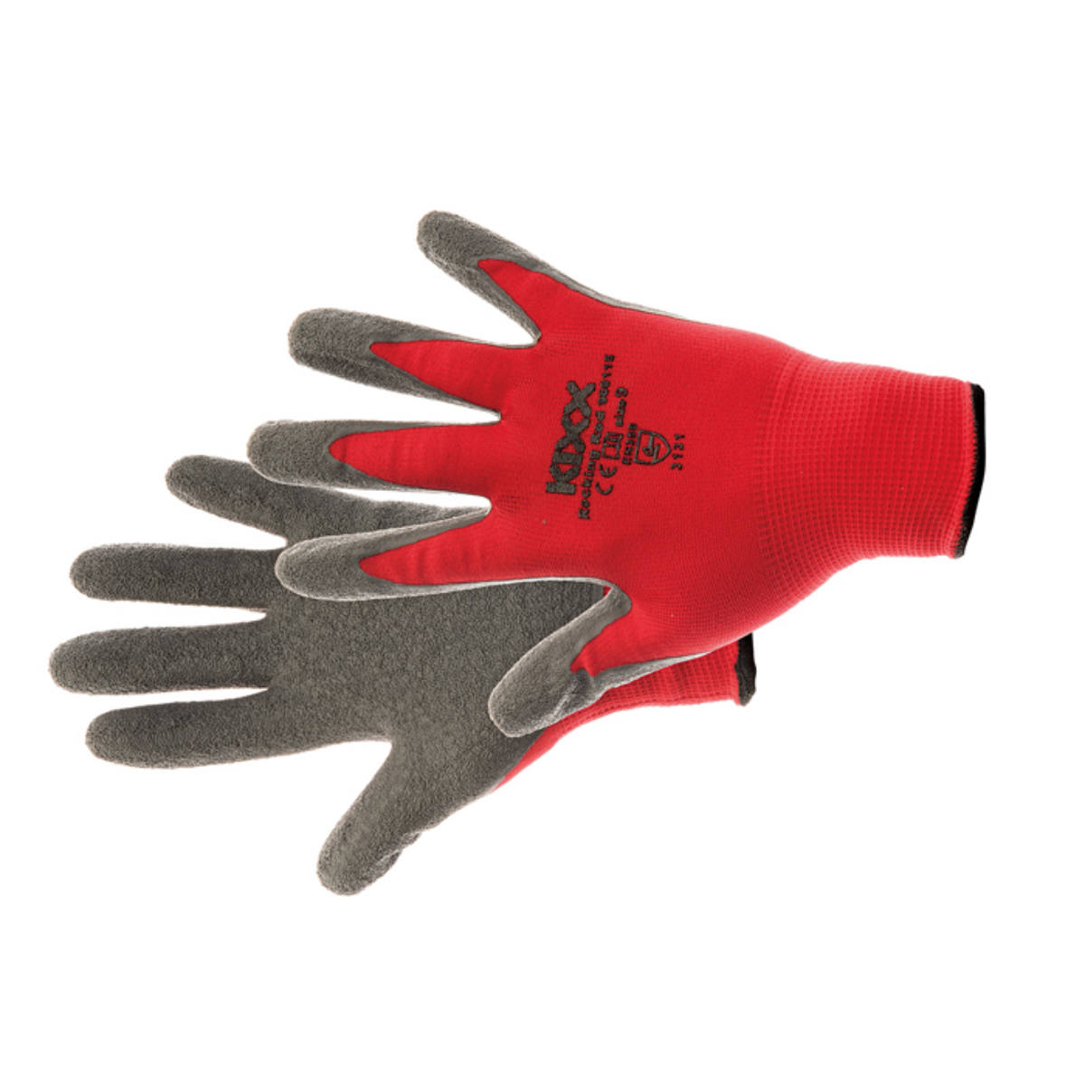 Garden gloves Rocking red nylon, latex red size 11
