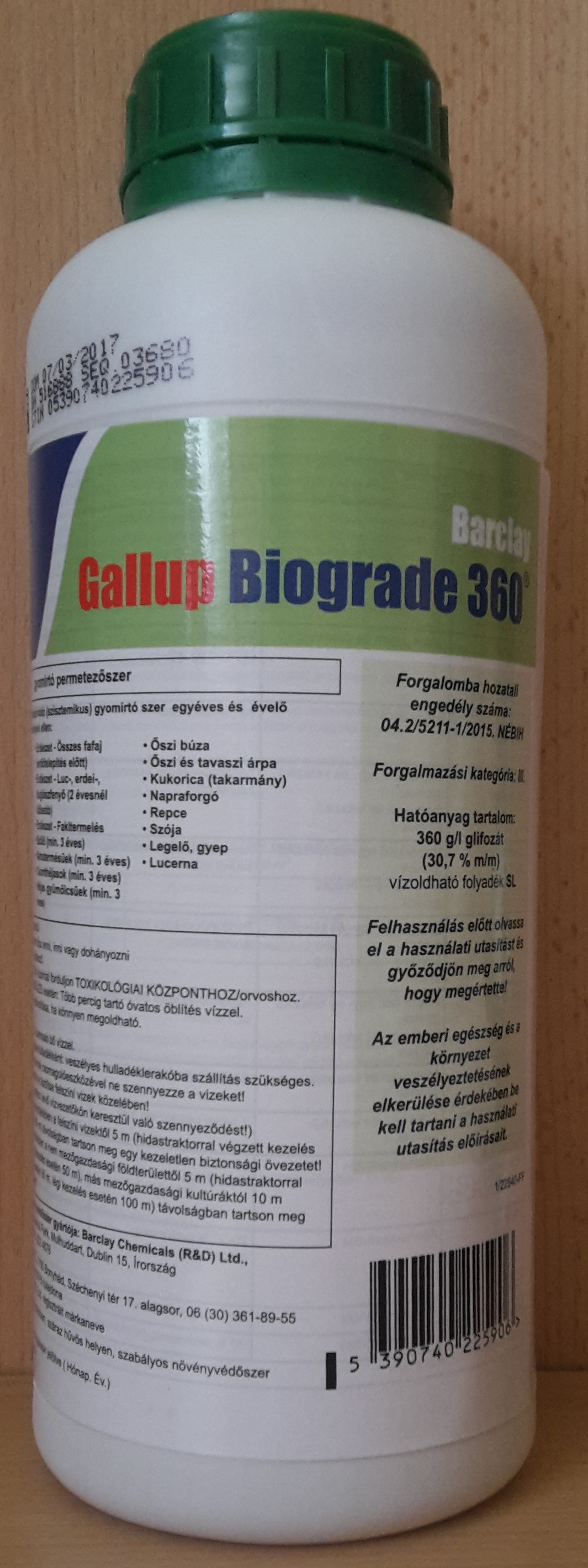 Barclay Gallup Biograde 1 l