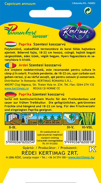 Edible paprika Szentesi green rhinoceros 0,5g