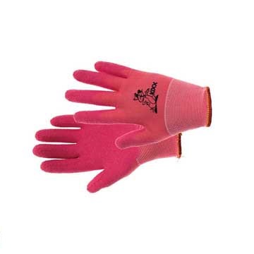 Garden gloves Lollipop nylon, latex pink size 4