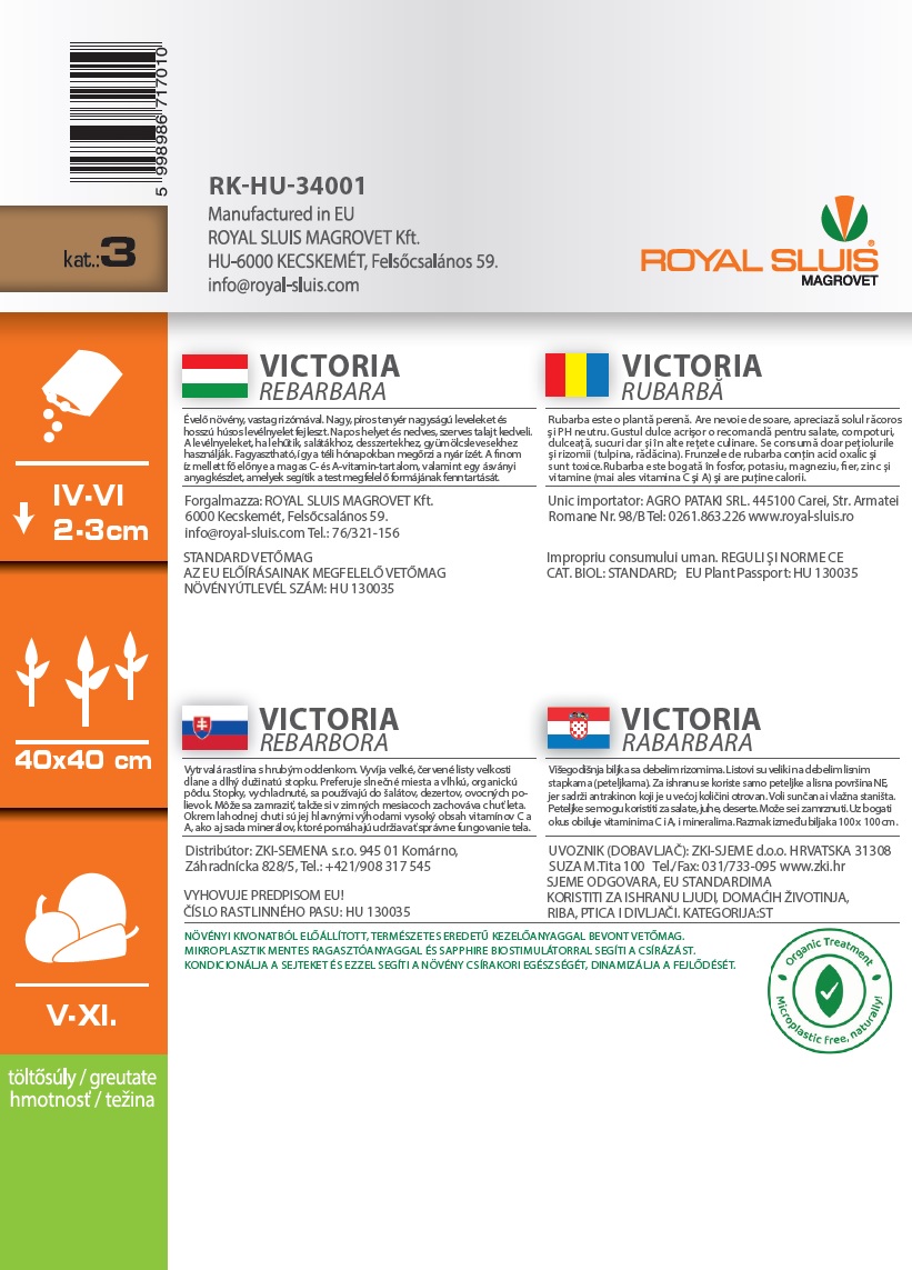 Rhubarb Victoria 1g Royal Sluis